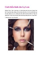 Tài liệu Cách biến hình cho Lọ Lem ppt