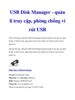 Tài liệu USB Disk Manager - quản lí truy cập, phòng chống vi rút USB pot