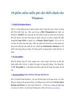 Tài liệu 10 phần mềm miễn phí cần thiết dành cho Windows doc