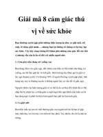 Tài liệu Giải mã 8 cảm giác thú vị về sức khỏe ppt