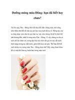 Tài liệu Dưỡng móng mùa Đông: bạn đã biết hay chưa? pdf