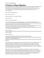 Tài liệu A Century of Negro Migration doc