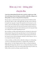 Tài liệu Rôm sảy ở trẻ – không phải chuyện đùa doc