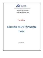báo cáo thực tập nhận thức ngân hàng nông nghiệp và phát triển nông thôn chi nhánh huyện châu thành, tỉnh đồng tháp