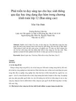 Phát triển tư duy sáng tạo cho học sinh thông qua dạy học ứng dụng đạo hàm trong chương trình toán lớp 12 (ban nâng cao)