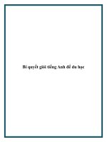 Tài liệu Bí quyết giỏi tiếng Anh để du học. doc