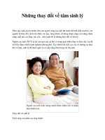 Tài liệu Những thay đổi về tâm sinh lý ppt