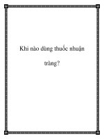 Tài liệu Khi nào dùng thuốc nhuận tràng? pot