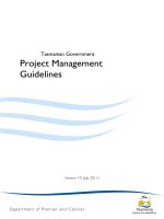 Tài liệu Tasmanian Government Project Management Guidelines ppt
