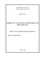 nghiên cứu và xây dựng một hệ thống gánnhãn thời gian