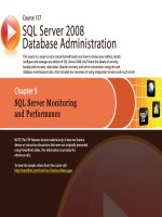 Tài liệu SQL Server 2008 Database Administration– Monitoring and Performance pdf