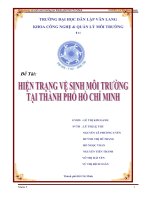 hiện trạng vệ sinh môi trường tại thành phố hồ chí minh