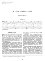 Tài liệu The Online Disinhibition Effect BY JOHN SULER, Ph.D. pptx