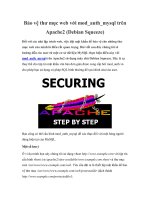 Tài liệu Bảo vệ thư mục web với mod_auth_mysql trên Apache2 (Debian Squeeze) docx