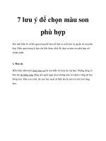 Tài liệu 7 lưu ý để chọn màu son phù hợp doc