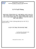 phát huy tính tích cực, chủ động, sáng tạo của học sinh trong dạy học thí nghiệm thực hành vật lý (ban khoa học tự nhiên) ở trường trung học phổ thông