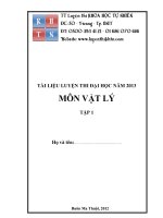 Tài liệu Tài liệu luyện thi Đại học 2012- 2013 ppt
