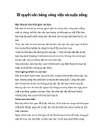 Tài liệu Bí quyết cân bằng công việc và cuộc sống doc