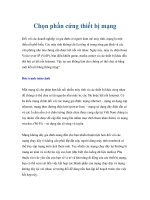 Tài liệu Chọn phần cứng thiết bị mạng doc