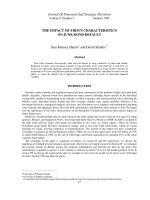 Tài liệu THE IMPACT OF FIRM''''S CHARACTERISTICS ON JUNK-BOND DEFAULT pptx