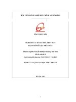 Nghiên cứu tối ưu hóa truy vấn hệ cơ sở dữ liệu