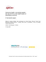 Tài liệu Improving health, connecting people: the role of ICTs in the health sector of developing countries ppt