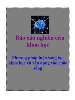Phương pháp luận sáng tạo khoa học và vận dụng vào cuộc sống