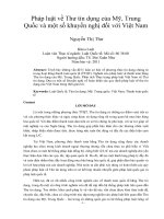 Pháp luật về thư tín dụng của mỹ, trung quốc và một số khuyến nghị đối với việt nam