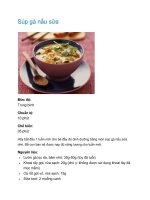 Tài liệu Súp gà nấu sữa pdf