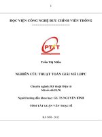 Nghiên cứu thuật toán giải mã LDPC