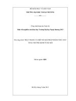 Thực trạng và một số giải pháp nhằm thúc đẩy tăng trưởng kinh tế hà nội