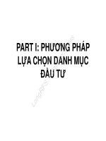 Tài liệu PART I: PHƯƠNG PHÁP LỰA CHỌN DANH MỤC ĐẦU TƯ pptx