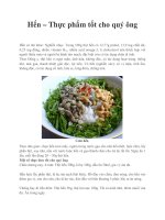 Tài liệu Hến – Thực phẩm tốt cho quý ông docx