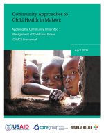 Tài liệu Community Approaches to Child Health in Malawi: Applying the Community Integrated Management of Childhood Illness (C-IMCI) Framework docx