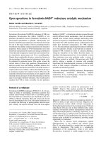 Tài liệu Báo cáo khoa học: Open questions in ferredoxin-NADP+ reductase catalytic mechanism ppt