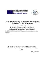 Tài liệu The Applicability of Remote Sensing in the Field of Air Pollution docx