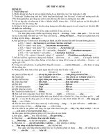 Tài liệu ĐỀ THI VI SINH docx