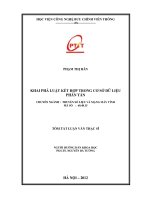 Khai phá luật kết hợp trong cơ sở dữ liệu phân tán