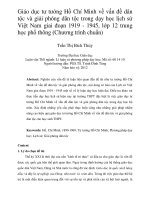 Giáo dục tư tưởng hồ chí minh về vấn đề dân tộc và giải phóng dân tộc trong dạy học lịch sử việt nam giai đoạn 1919   1945, lớp 12 trung học phổ thông (chương trình chuẩn)