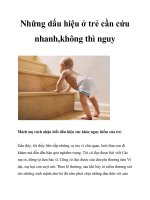 Tài liệu Những dấu hiệu ở trẻ cần cứu nhanh,không thì nguy ppt