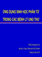 Ứng dụng sinh học phân tử trong các bệnh lý ung thư
