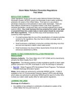 Tài liệu Storm Water Pollution Prevention Regulations Fact Sheet ppt