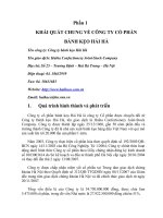 phân tích hiệu quả kinh doanh của công ty cổ phần bánh kẹo hải hà