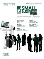 Tài liệu 2013 Exhibitor information: SMALL BUSINESS EXPO docx