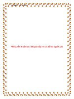 Tài liệu Những vấn đề cần lưu ý khi giao tiếp với các đối tác người Anh pdf