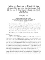 Nghiên cứu thực trạng và đề xuất giải pháp nâng cao hiệu quả công tác xác định giá thuê đất cho các tổ chức kinh tế trên địa bàn thành phố hà nội