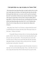 Tài liệu Cách phát hiện truy cập trái phép vào Yahoo! Mail docx