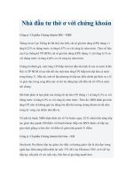 Tài liệu Nhà đầu tư thờ ơ với chứng khoán ppt