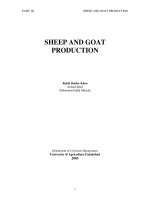 Tài liệu PART- III SHEEP AND GOAT PRODUCTION ppt
