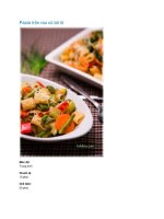 Tài liệu Pasta trộn rau củ bỏ lò ppt